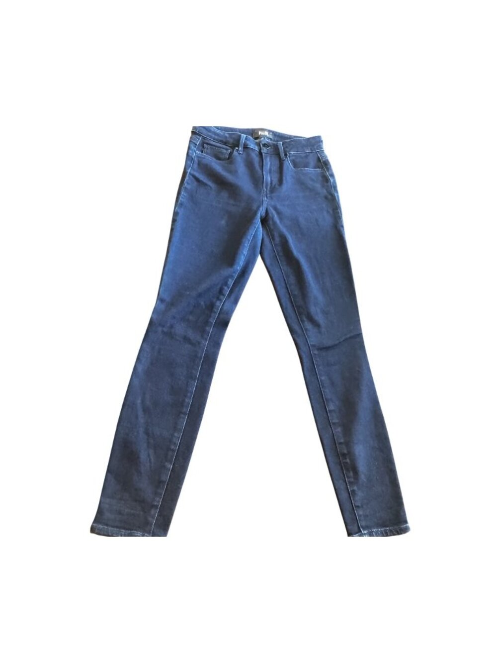 Paige Hoxton Ankle High Rise Skinny Jeans 27 Dark Wash Transcend Stretch Denim